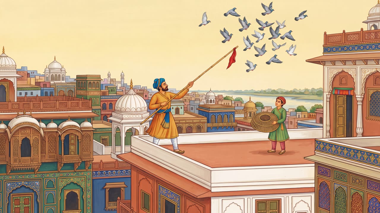 The Pigeon Fliers — a still from the animation