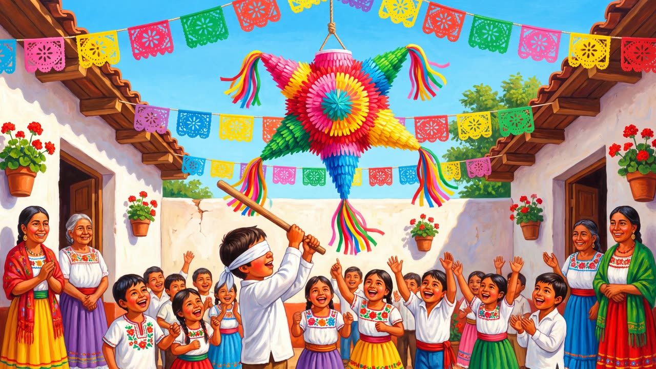 The Piñata — a still from the animation