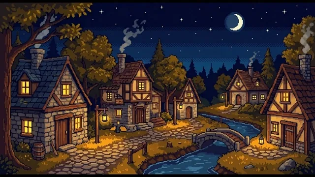 Cozy Village — Pixel Art