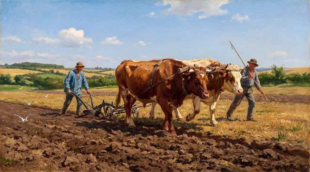 The Ploughing Team — French Naturalism