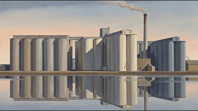 Grain Elevators at Dawn — Precisionism