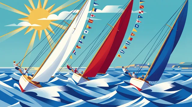 The Regatta — Art Deco Travel Poster