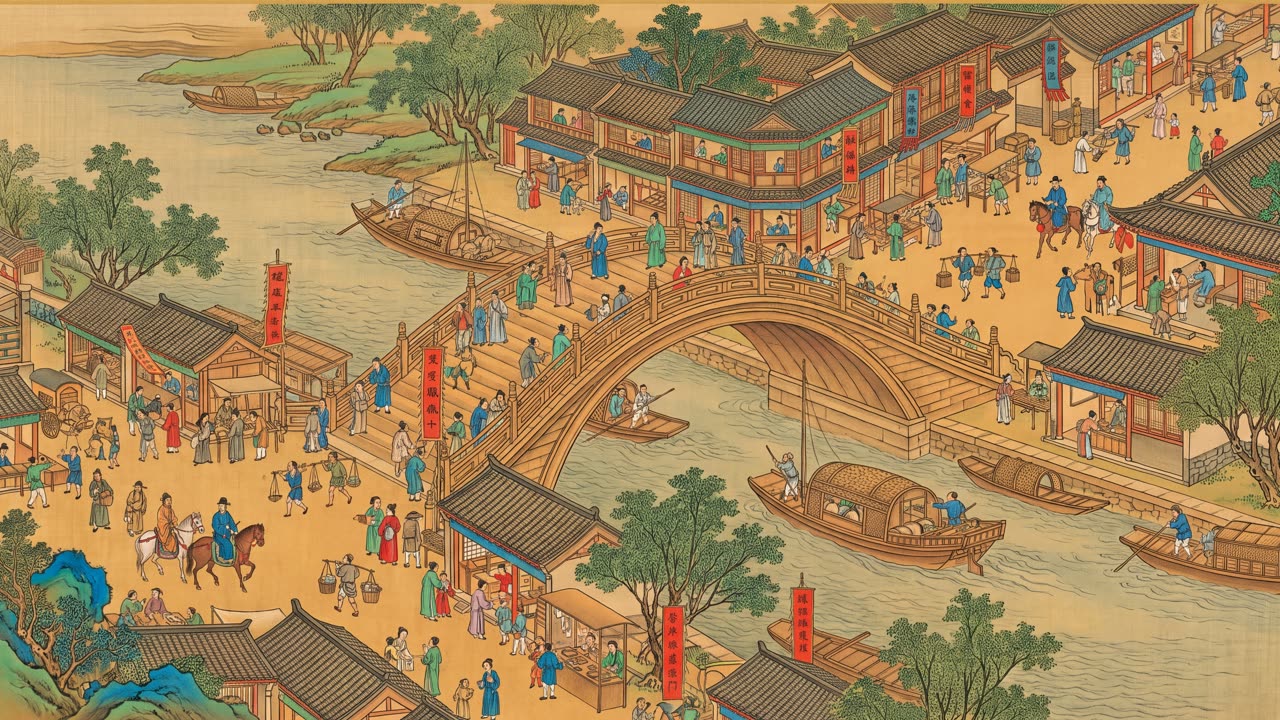The River Market — a still from the animation