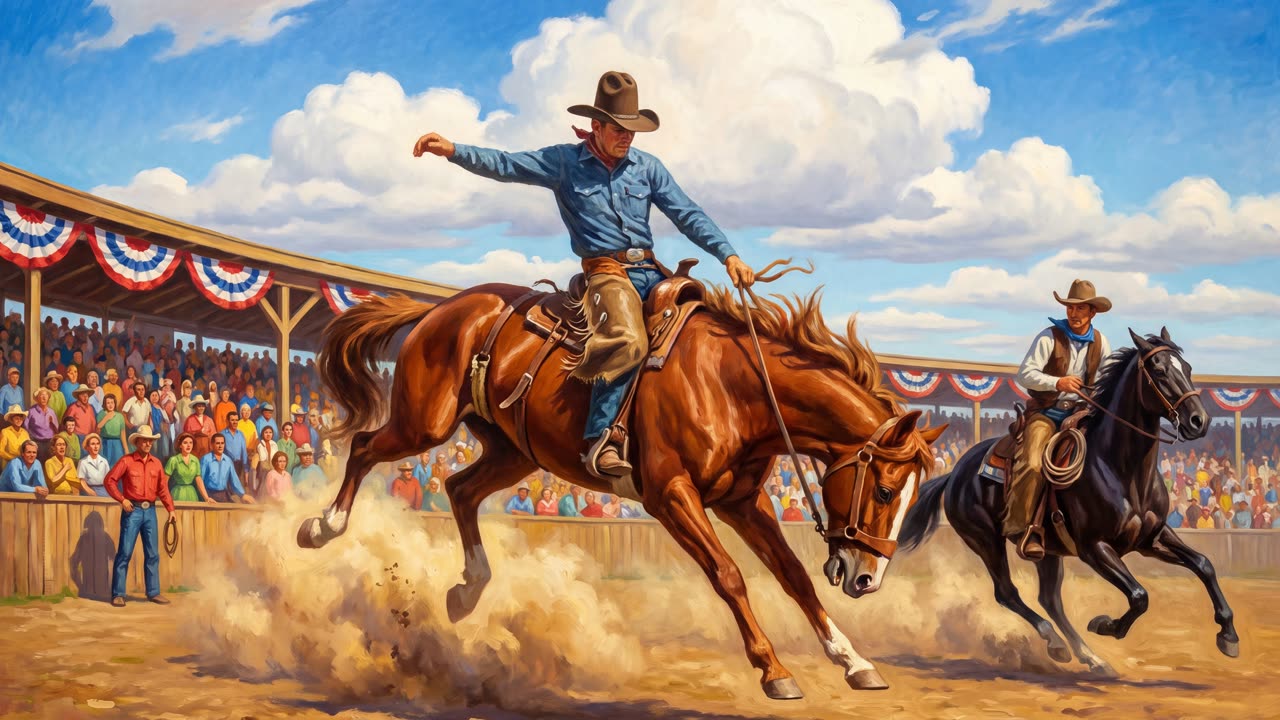 The Rodeo — a still from the animation