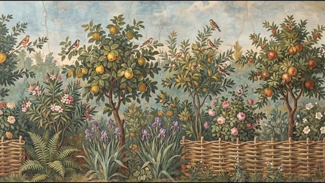 Painted Garden — Roman Villa Fresco