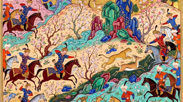 The Royal Hunt — Safavid Persian Miniature