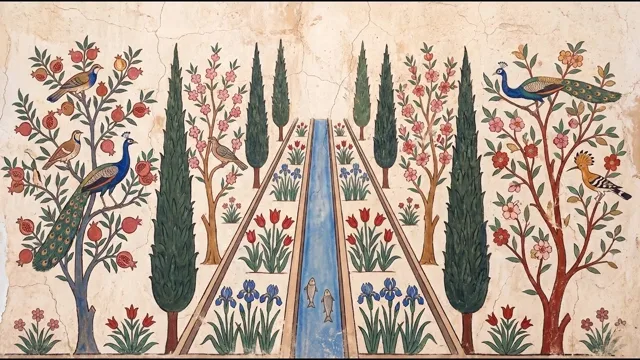 Royal Paradise Garden — Sasanian Persian Mural
