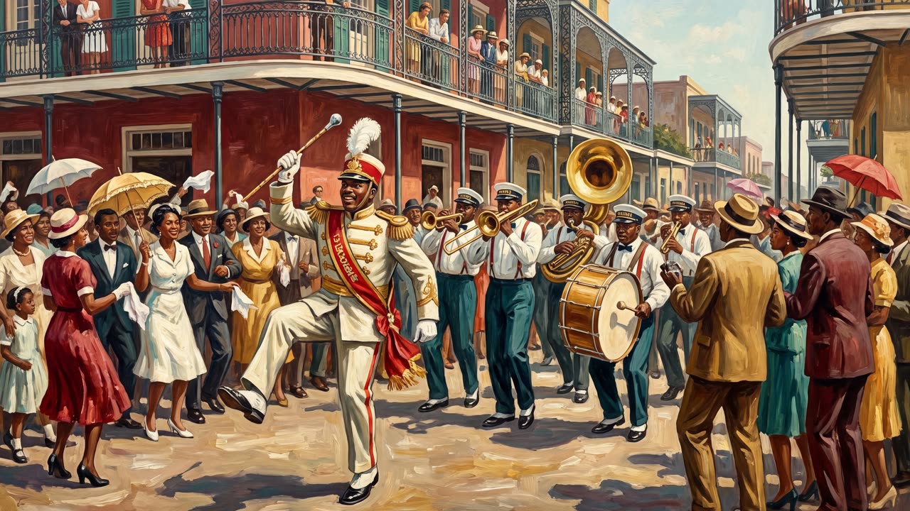 The Second Line — a still from the animation