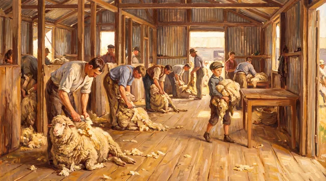 The Shearing Shed — Australian Impressionism
