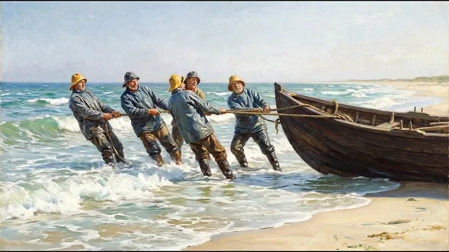Launching the Boat — Skagen School