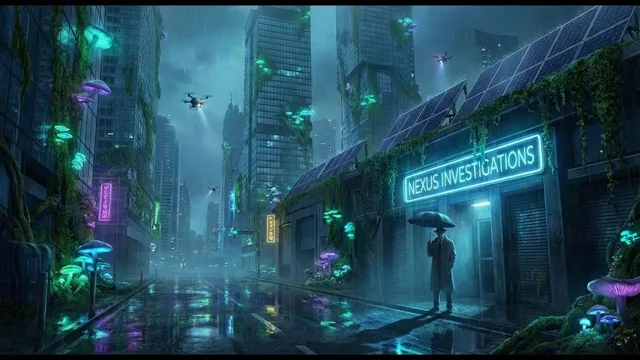 Neon Rain — Solarpunk Noir