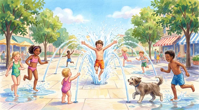 The Splash Fountain — Contemporary Illustration