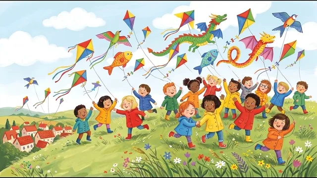 Kite Festival — Storybook Illustration