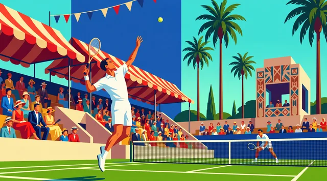 The Tennis Match — Art Deco