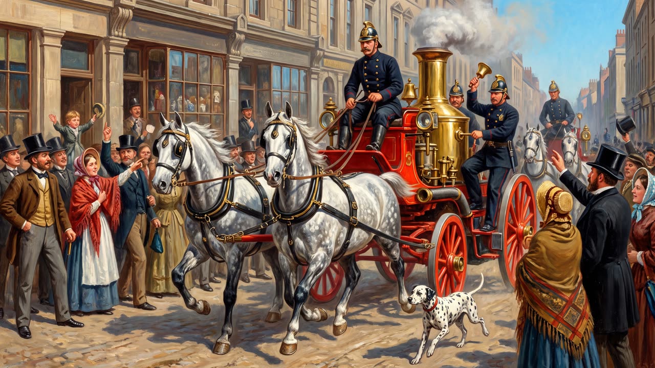 The Fire Brigade — a still from the animation