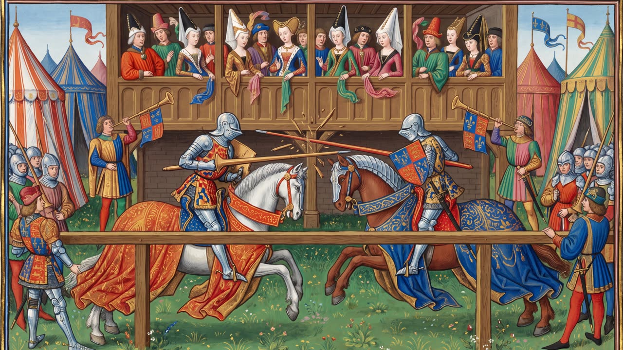 The Joust — a still from the animation