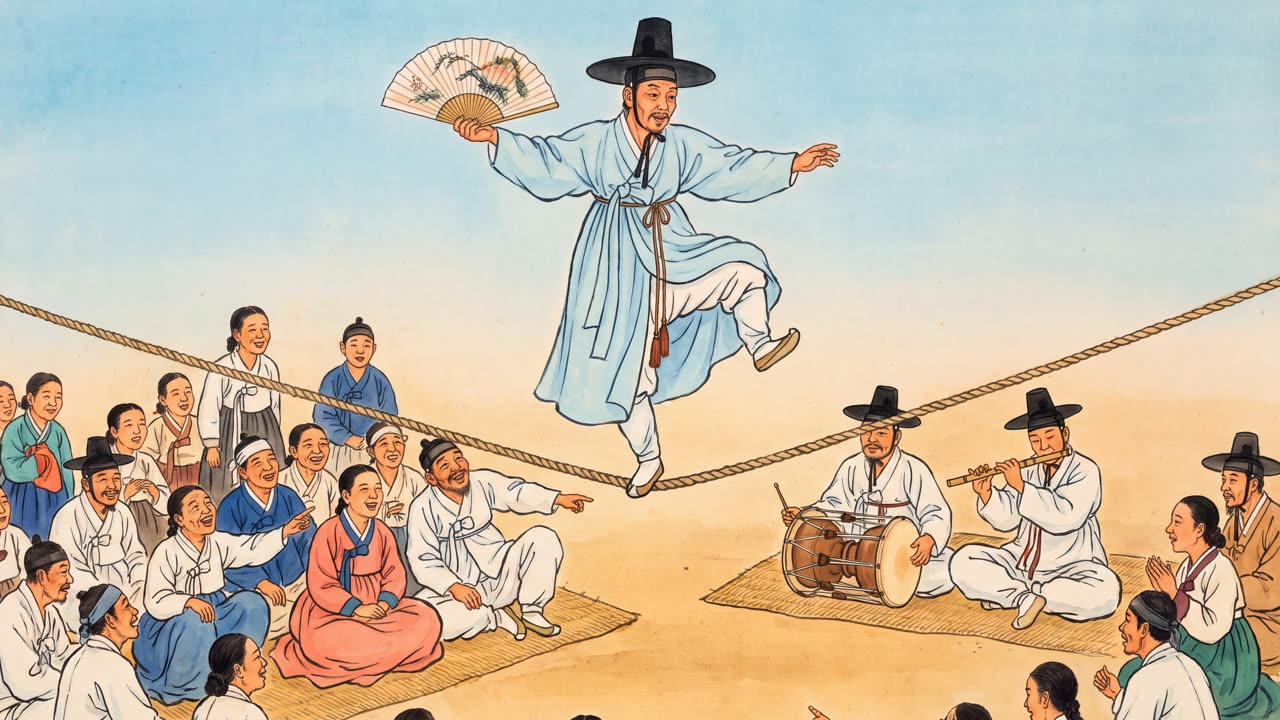 The Tightrope Walker — a still from the animation