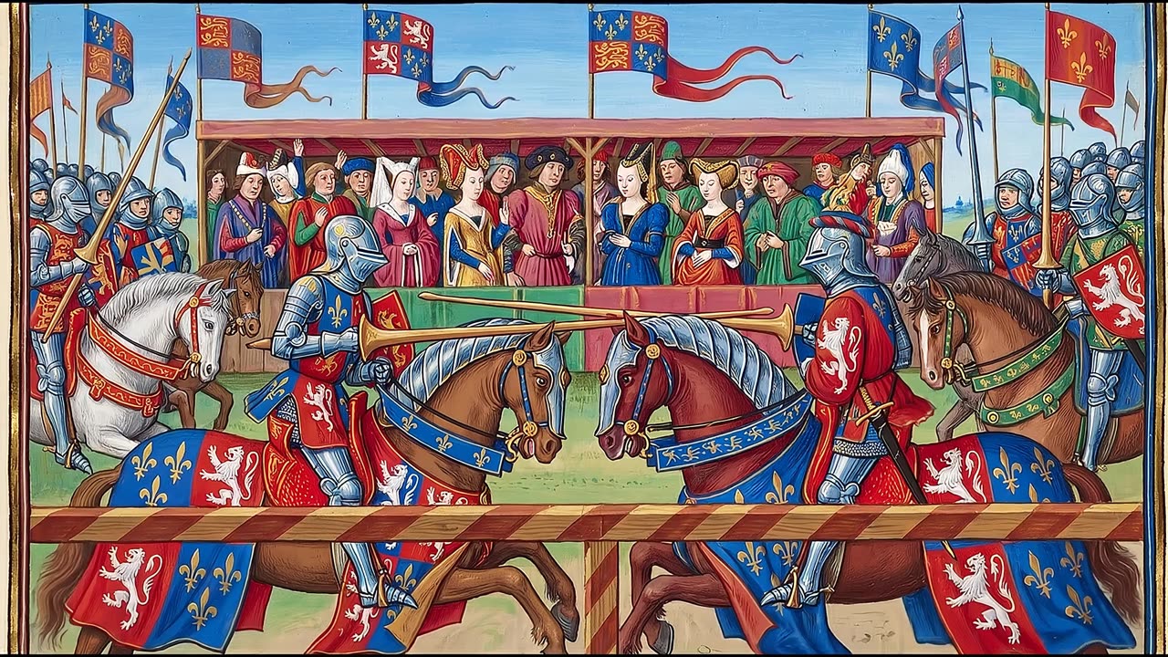 The Joust — a still from the animation