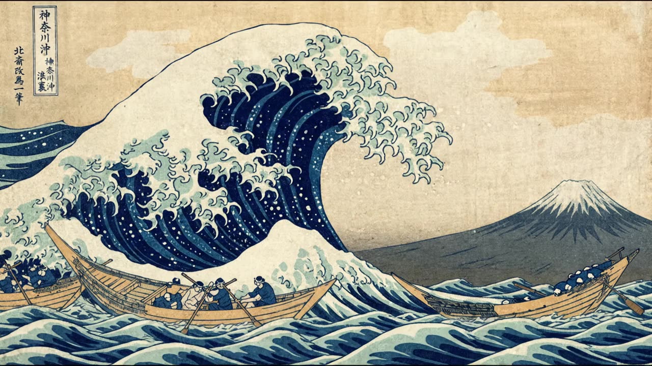 Crashing Wave — a still from the animation