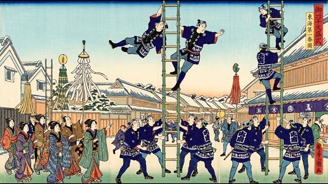 Firemen's New Year Festival — Ukiyo-e