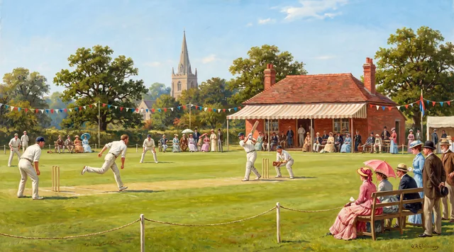 The Village Cricket Match — Victorian English Pastoral