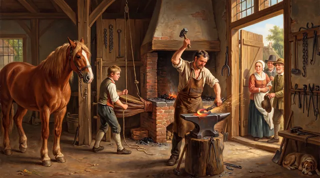 The Village Smithy — Flemish Baroque