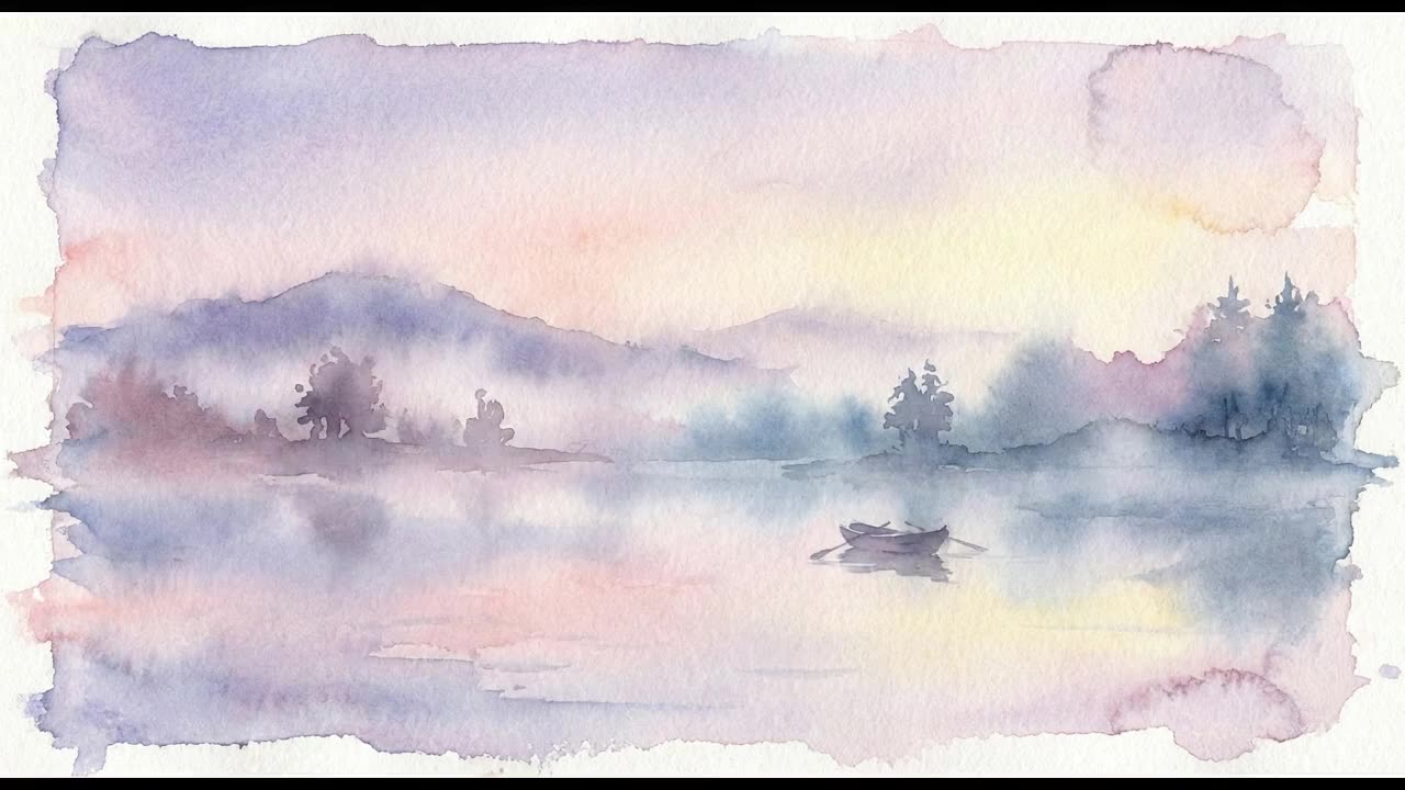Misty Lake — a still from the animation