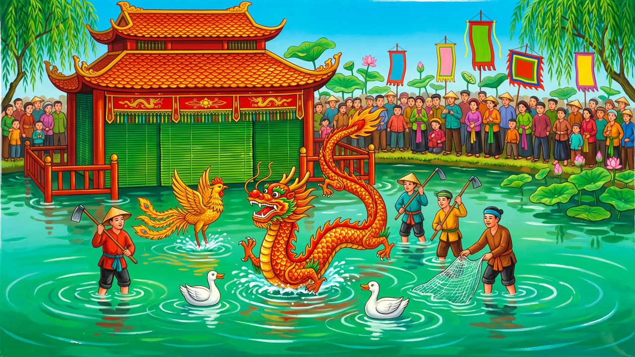 The Water Puppets — a still from the animation
